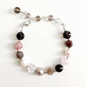 SMOKY QUARTZ GEMSTONE MIX BRACELET